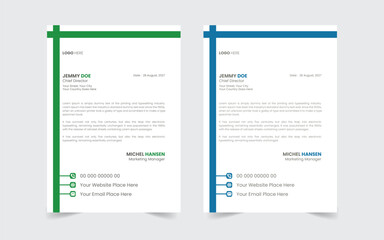 The Best And Most Exceptional, Wonderful Letterhead Design Template.  Modern Letterhead template. Flyer, Social Media, Email signature.

