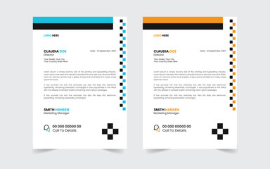 The Best And Most Exceptional, Wonderful Letterhead Design Template.  Modern Letterhead template. Flyer, Social Media, Email signature.
