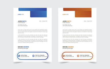 The Best And Most Exceptional, Wonderful Letterhead Design Template.  Modern Letterhead template. Flyer, Social Media, Email signature.
