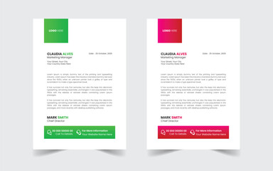 The Best And Most Exceptional, Wonderful Letterhead Design Template.  Modern Letterhead template. Flyer, Social Media, Email signature.
