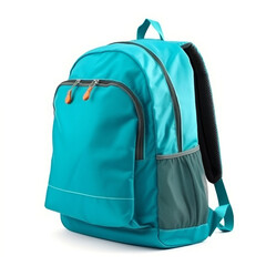 School backpack isolated. Illustration AI Generative.