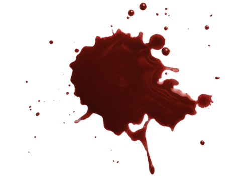 Blood drops cut out