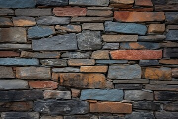 Obraz premium A close up of a stone wall made of rocks created with Generative AI technology