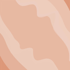 Abstract frame of wavy lines in trendy soft coffee hues with copyspace. Vector Background texture. Generative AI