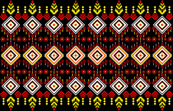 Ethnic design abstract background. Seamless pattern in tribal, folk embroidery, chevron art design. Aztec geometric art ornament print.Design for carpet, wallpaper, clothing, wrapping, fabric, cover