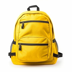 School backpack isolated. Illustration AI Generative.