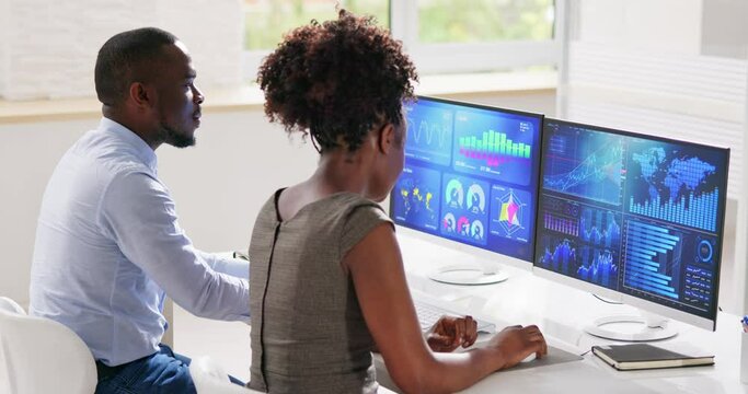 Performance Analytics Dashboard Tech On PC Screen