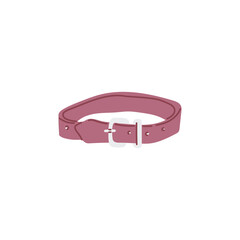 Collar for dogs and cats with buckle, hand drawn flat vector illustration isolated on white background.