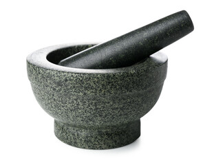 Mortar and pestle isolated on white background