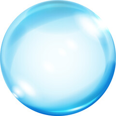 Big light blue sphere with glares