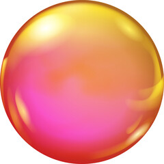 Big orange sphere with glares