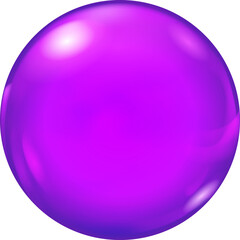 Big purple sphere with glares