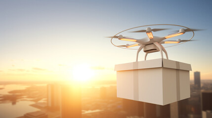 futuristic dron delivery