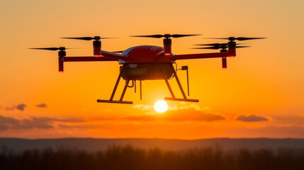 futuristic dron delivery