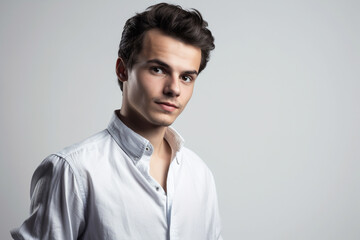 Obraz premium young adult man portrait. Generative AI