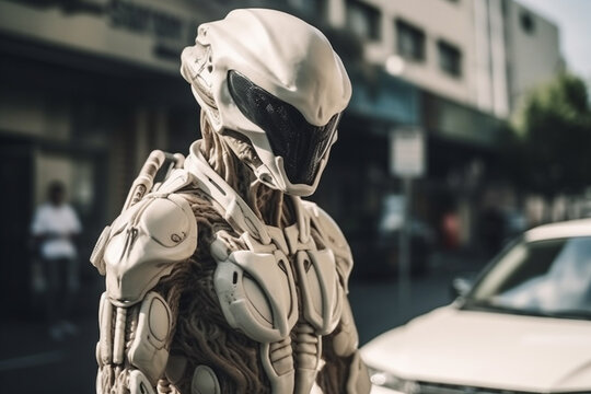 intelligent extraterrestrial, alien being or artificial intelligence robot. Generative AI