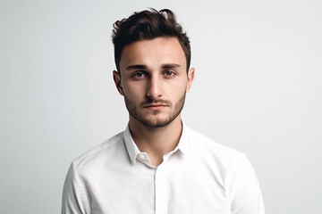 Fototapeta premium young adult man portrait. Generative AI