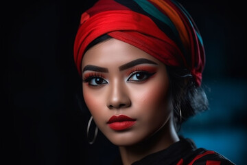 young indonesian attractive adult woman portrait. Generative AI