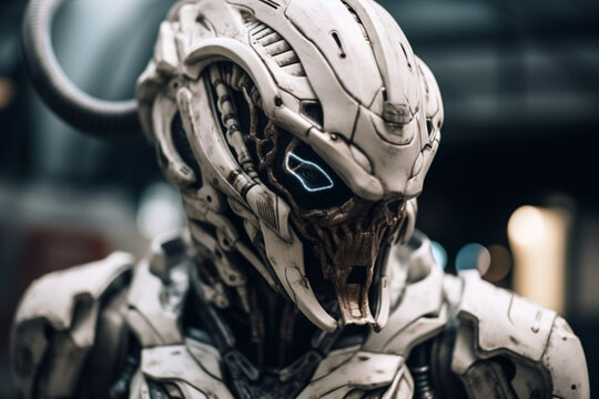 intelligent extraterrestrial, alien being or artificial intelligence robot. Generative AI
