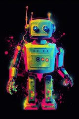 Vibrant Colorful Robot
