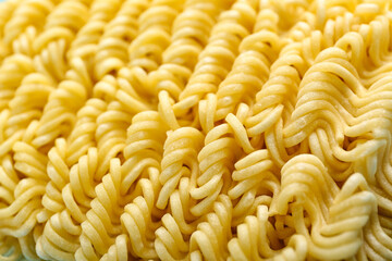 Raw instant noodles as background