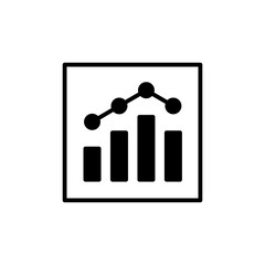 Growing graph Icon vector. Chart icon. Graph Icon