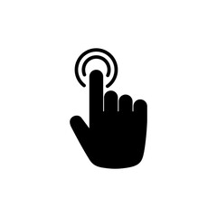 hand click icon vector. clicking finger icon. pointer icon