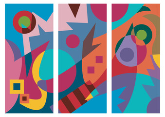 colorful abstract art for wall decoration