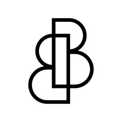 logo design initial B minimalist
