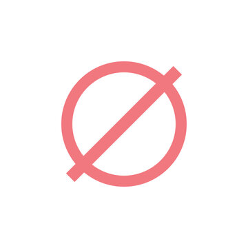 Empty set or null set or slashed zero icon symbol in mathematics. mathematics resources for teachers. Vector illustration isolated on white background.