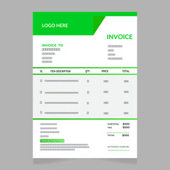 Obraz premium Invoice design.