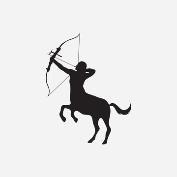 silhouette of a kentaur