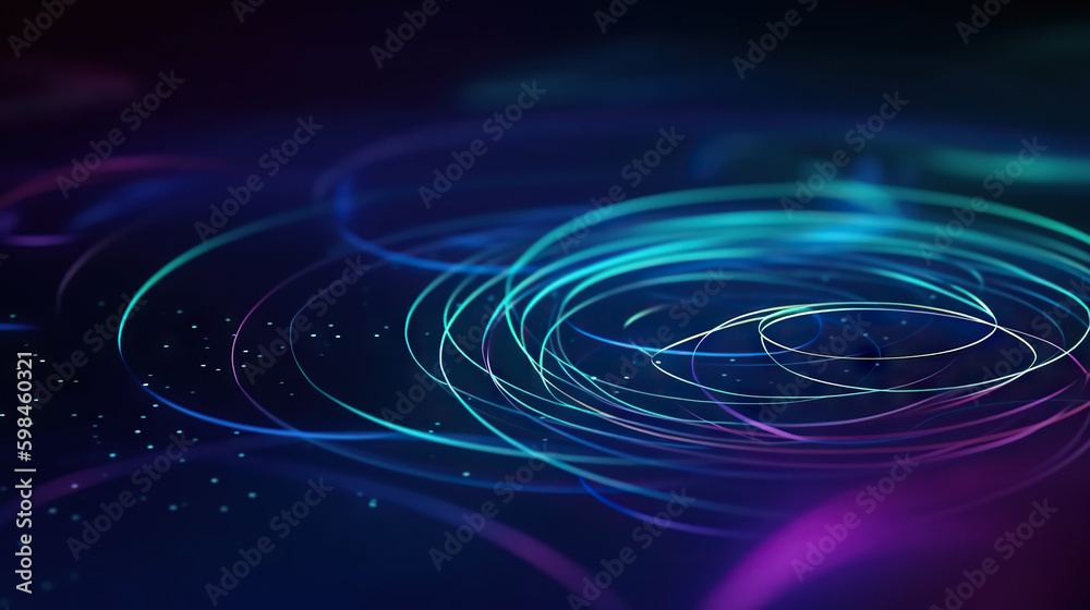 Poster modern digital abstract 3d background. copy space. based on generative ai