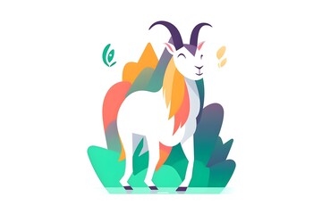 logo animal goat beautiful