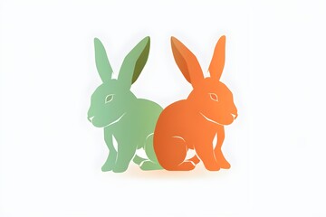 Obraz na płótnie Canvas logo animal rabbit