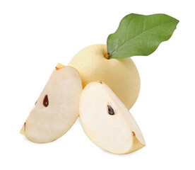 Naklejka na ściany i meble Delicious fresh apple pears isolated on white