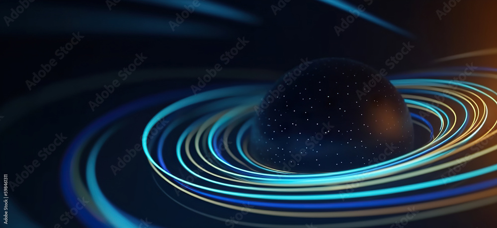 Poster modern digital abstract 3d background. copy space. based on generative ai