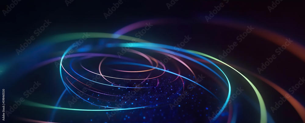 Poster modern digital abstract 3d background. copy space. based on generative ai