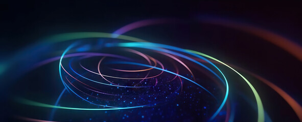 Obraz premium Modern digital abstract 3D background. Copy space. Based on Generative AI