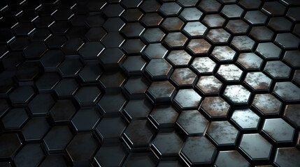 honeycomb iron metal texture ,generative ai
