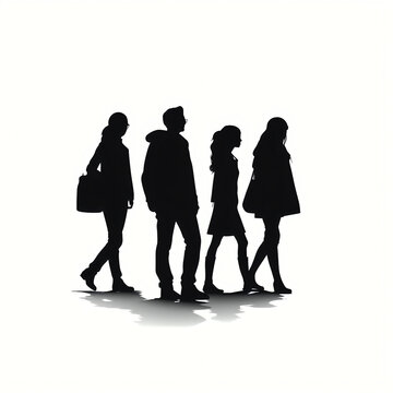 silhouette of family picnic isolated vector illustration on white background for logo, graphic design, advertising, and marketing. generative ai