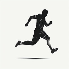 silhouette of football player isolated vector illustration on white background for logo, graphic design, advertising, and marketing. generative ai