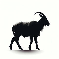 silhouette of goat - isolated vector illustration on white background for logo, graphic design, advertising, and marketing. generative ai