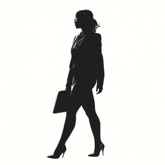 silhouette of female executive isolated vector illustration on white background for logo, graphic design, advertising, and marketing. generative ai