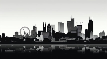 Fototapeta na wymiar london city isolated vector illustration on white background for logo, graphic design, advertising, and marketing. generative ai