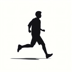 Obraz premium silhouette of walking man isolated vector illustration on white background for logo, graphic design, advertising, and marketing. generative ai