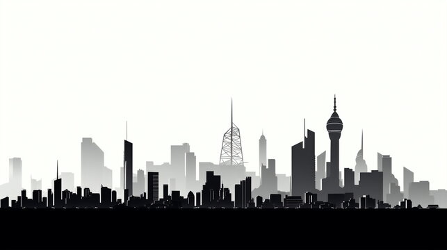 Mumbai city isolated vector illustration on white background for logo, graphic design, advertising, and marketing. generative ai
