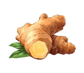 Fresh ginger root, a healthy cooking ingredient Generative AI