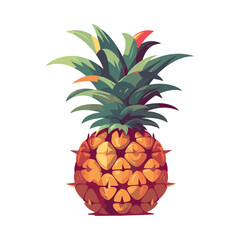 Obraz premium Juicy pineapple, symbol of tropical refreshment Generative AI