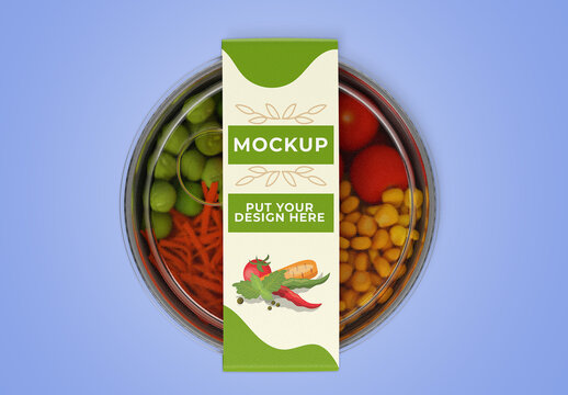Salad Food Container Mockup
